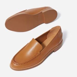Everlane The Modern Loafer in Camel leather stacked heel tapered toe tan 7